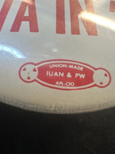 1983 Pin Button Communications Workers of America Strike I WALKED THE LINE Bell