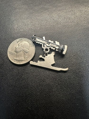 Vintage Whiteface  Mountain Skiing Ski Dangle Lapel Pin NEW YORK NY