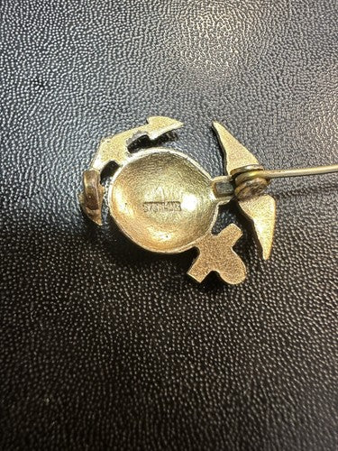 WWII Marine Corps USMC Sterling Silver EGA Sweetheart Pin