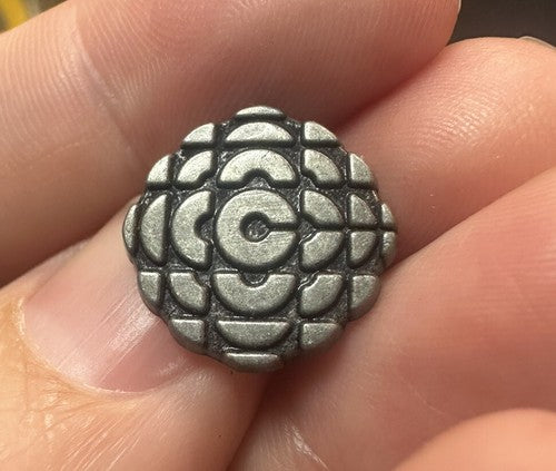 CBC CANADIAN BROADCASTING CORPORATION Media Logo Pin Pewter-look