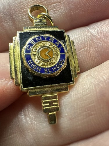 South Bend Central High School Pendant Charm Key Gold Tone I Will Keep Faith