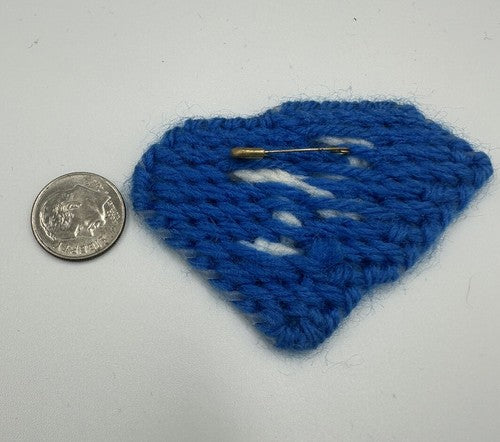 Vintage South Carolina Needlepoint State Shaped Brooch Lapel/Collar Pin