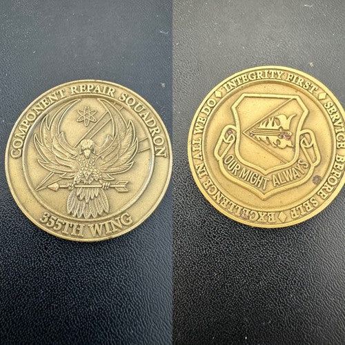 Original USAF 355th Wing Component Repair Squadron Challenge Coin