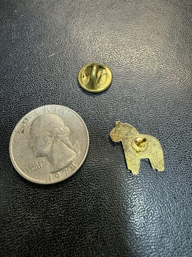 Vintage Swedish Dala Horse Enamel Lapel Pin