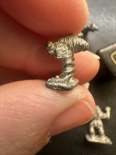 Lot of 4 metal miniatures and 1 Hand Painted Die One Figure Marked 1978