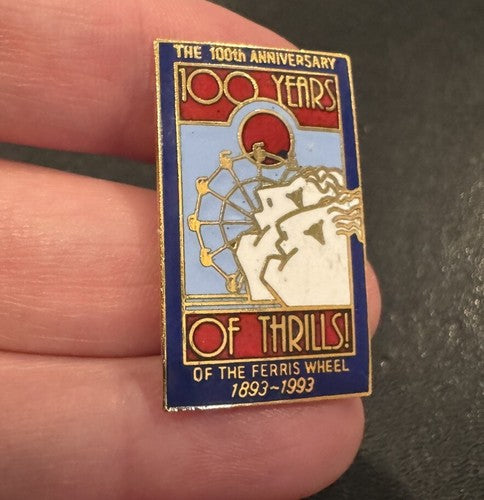 FERRIS WHEEL 100 Year Anniversary 1893-1993 Travel Hat Lapel Pin State Fair