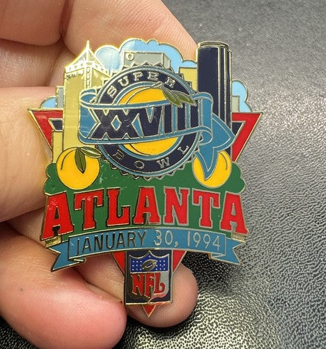 Super Bowl XXVIII NFL Pin - Atlanta Skyline January 30 1994 - Peter David