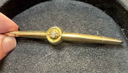 Vintage Ford Crest Tie Bar Clip Gold Tone Motor Company