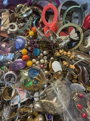 Vintage to Modern SINGLE Earring Lot Pierced Craft RePurpose Stud Dangle 1 Lb