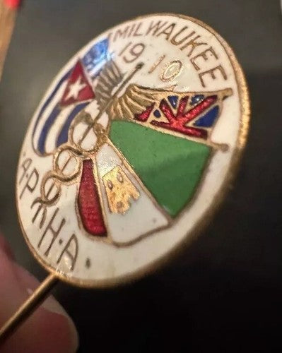 Antique 1910 American Public Health Association Convention Stick Pin APHA RARE