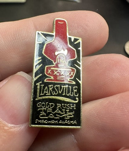 Liarsville Alaska Gold Rush Trail Camp Scagway Lapel Pin