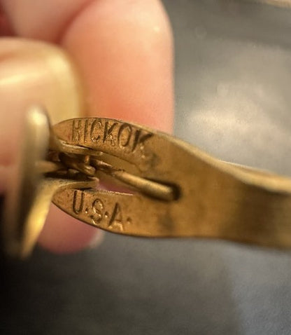 Vintage German Shepherd Dog Ascot Tie Guard Tie Tack Pin Hickok ~ 1930s