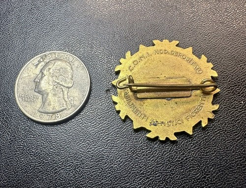 1956 Cortina Olympic Badge Pin - VII Giochi Olimpici Invernali Italia Italy