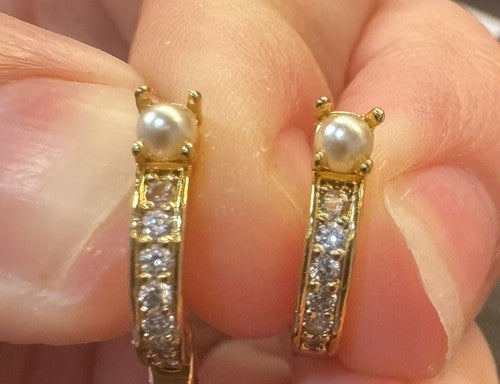 Kate Spade | New York “Precious Delight” Earrings - Pearl Crystal Gold Tone $58