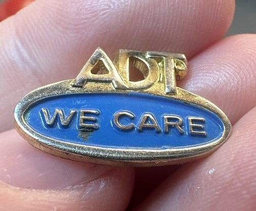 Vintage ADT We Care Security Company - Security Alarms - Lapel Pin