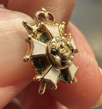 RARE Chivalric Knights of the Holy Order DeMolay BALFOUR 10K GOLD Member Pin