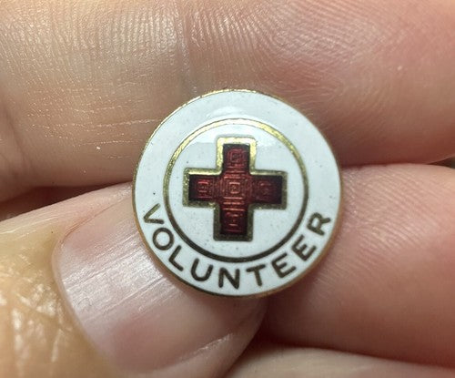 Red Cross Volunteer Vintage Lapel Hat Pin