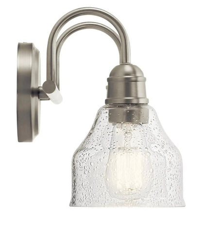 Kichler Avery 45972NI Brushed Nickel 2-Light Bathroom Vanity Light Seeded Glass