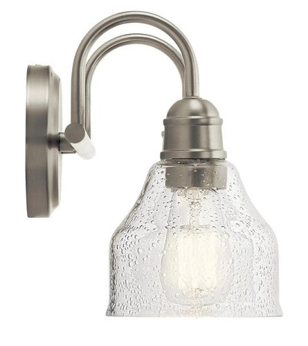 Kichler Avery 45972NI Brushed Nickel 2-Light Bathroom Vanity Light Seeded Glass