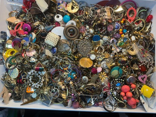 Vintage to Modern SINGLE Earring Lot Pierced Craft RePurpose Stud Dangle 1 Lb
