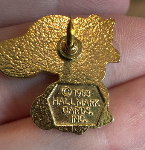 Vintage Hallmark Bunny Rabbit Enamel Lapel Pin Easter Tie Tack
