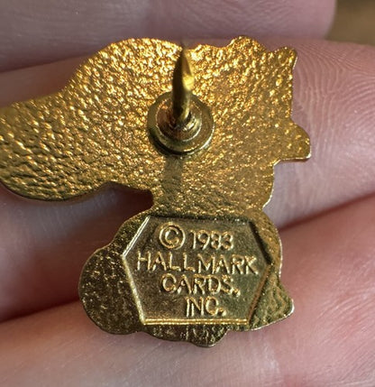 Vintage Hallmark Bunny Rabbit Enamel Lapel Pin Easter Tie Tack