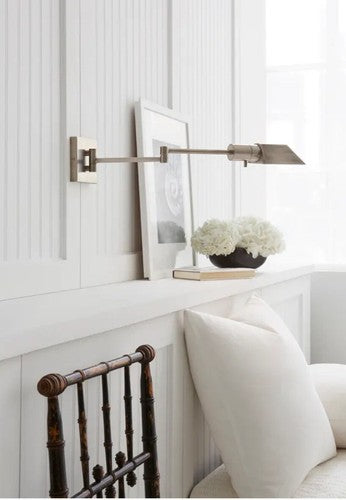 VISUAL COMFORT 82034 AN Studio Swing Arm Wall Light in Antique Nickel
