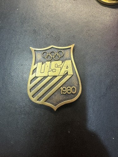 1980 XXII Olympics USOC Contributor Brass Medal Challenge Coin Olympiad