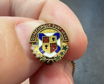 Vintage St Francis Xavier University Gold Filled Lapel Pin in Original Box Birks