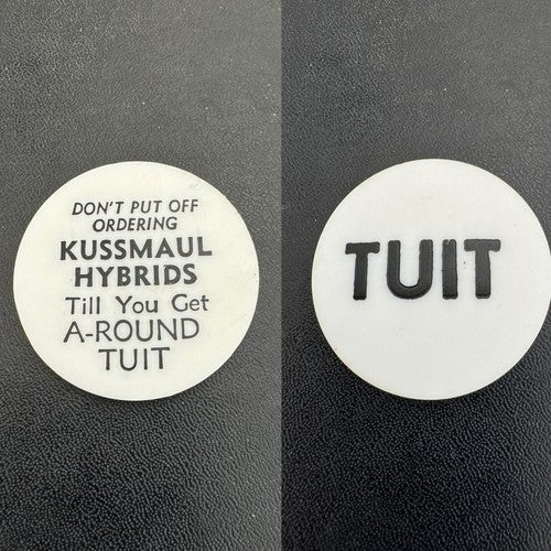 Vintage Kussmaul Hybrids TUIT Plastic Token COIN - Slect-Bred Wisconsin RARE