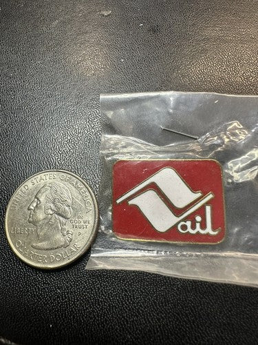 RARE Red Vail Ski Resort Colorado Vintage Ski Pin New Old Stock