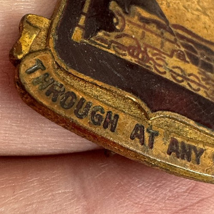 714th Transportation Battalion Railway Through At Any Cost DUI DI Pin GEMSCO