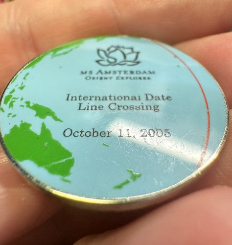 Holland America Ms Amsterdam Orient Explorer 2005 International Date Line Pin