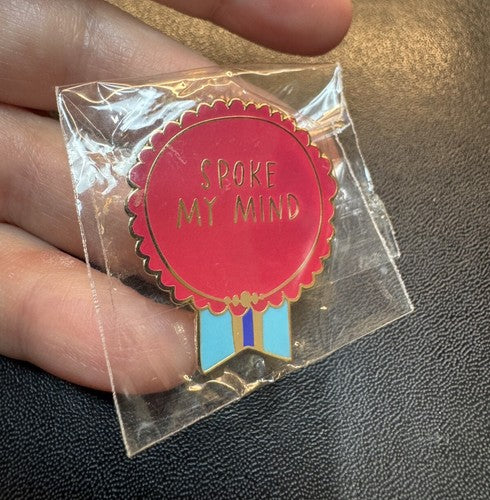 SPOKE MY MIND Everyday Bravery Emily McDowell Studio Enamel Pin Limited
