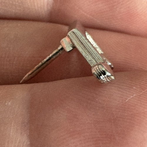 Eighth Notes Music Note Silver Tone Tie Tack Lapel Pin