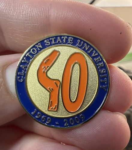 Clayton State University 40th Anniversary Circle Lapel Pin Georgia