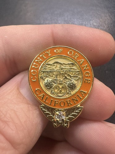 County of Orange California 15 20 25 30 Year Employee Service Award Lapel Pins