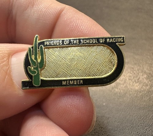 Friends Of The School Of Racing Enamel Pin Member Auto Car
