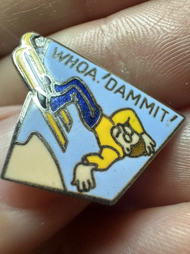 Whoa Dammit Skiing Pin Badge Pin 