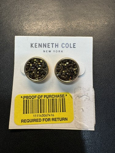 Gorgeous Kenneth Cole Gold Tone Druzy Earrings NWT