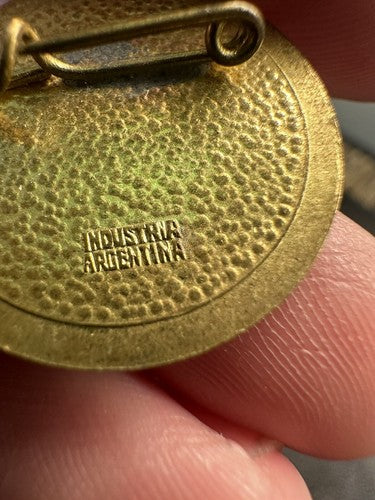 Vintage Buenos Aires Argentina Tourist Souvenir Lapel Pin Industria