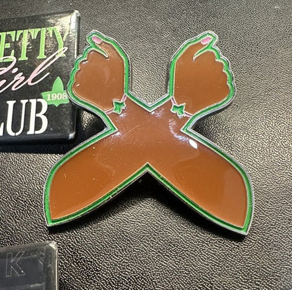 Lot of 4 AKA / Alpha Kappa Alpha Sorority Pins VOTE 2020 Pretty Girl Club