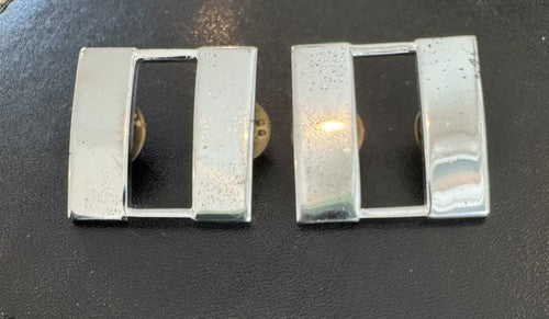 WW2 US Army Officer Captain Bars Matched Set Sterling Marked S. MARS
