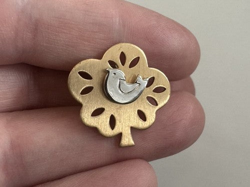 Vintage Avon Partridge in a Pear Tree Pin Tie Tack