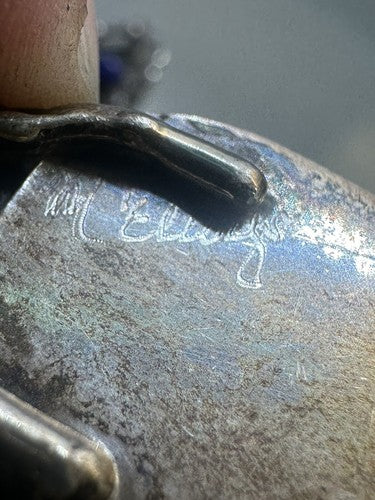 Artisan Made Sterling Silver Demitasse Spoon and Knife Set Pearls ~ Mary Elwyn