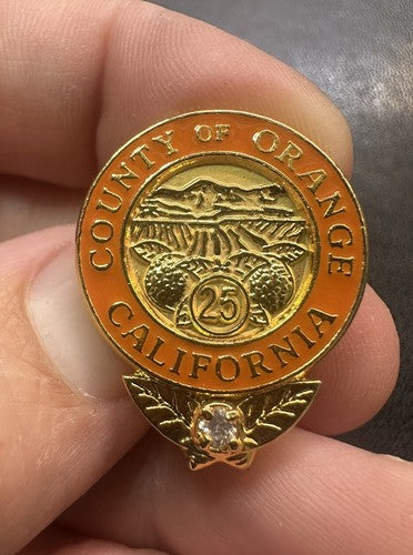 County of Orange California 15 20 25 30 Year Employee Service Award Lapel Pins