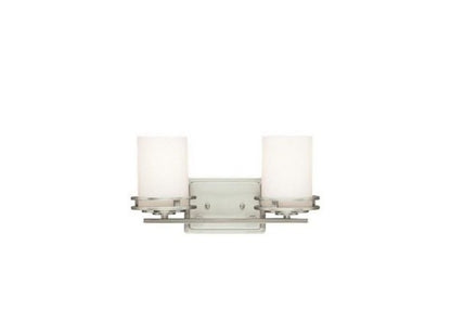 Kichler 5077NI Hendrik 2-Light Vanity Light, Brushed Nickel w/Opal Glass Shades