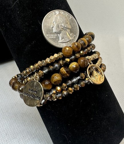 Tiger Eye Gemstone Healing Protection Bracelet Soul Stacks Move Mountains