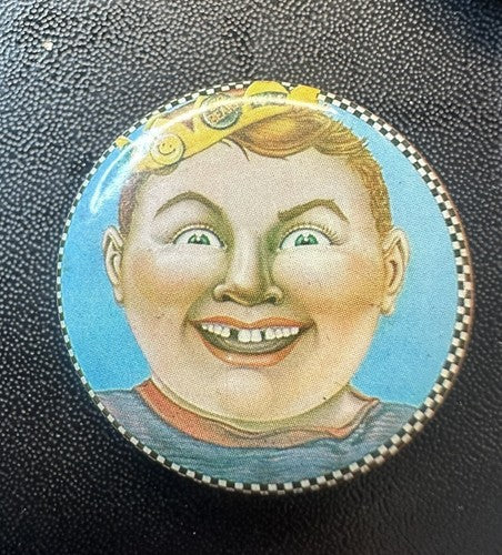 CAROL BOUMAN Art Pin Button LYLE Vintage 1974 Art Brand Buttons Easy Aces