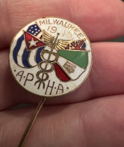 Antique 1910 American Public Health Association Convention Stick Pin APHA RARE
